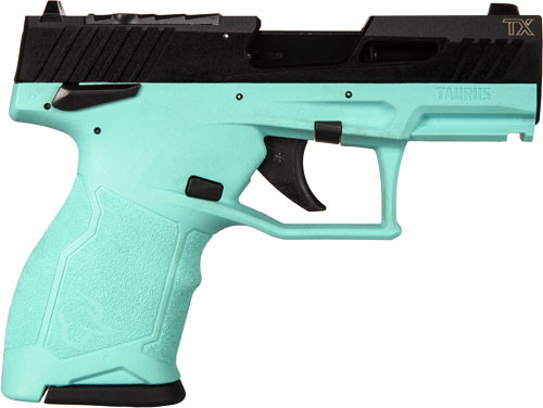 Taurus TX22 Compact 22 LR Semi-Automatic Pistol, Cyan and Black, Optics Ready – 1TX22131C