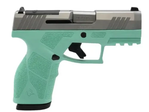 Taurus GX2 T.O.R.O. GX2P939C 9mm Striker-Fired Compact Pistol, Stainless/Cyan