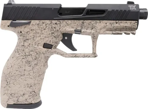 Taurus TX22 Gen 2 .22 LR Semi-Automatic Pistol, Threaded Barrel, FDE Splatter/Black, Part Number 1-2TX22141SP3