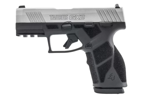 Taurus GX2 9mm Compact Striker-Fired Pistol, Stainless and Black, 13-Round, 2 Magazines – 1-GX2939