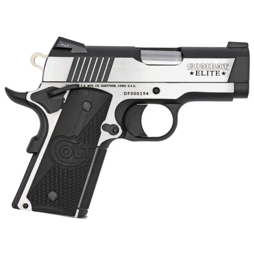 Colt Mfg O7080CE Combat Elite Defender 1911 Semi-Automatic Pistol, .45 ACP, Two-Tone