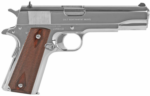 Colt Mfg Government 1911 O1070BSTS .45 ACP Semi-Automatic Pistol with Bright Stainless Finish