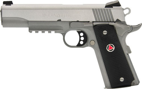 Colt Delta Elite 10mm Semi-Automatic Pistol with Rail, 5-Inch Stainless Barrel, Part 02020RG