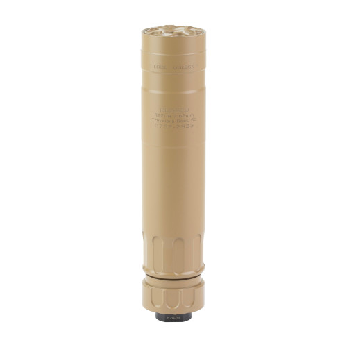 Rugged Suppressors Razor762 RZRFDE762 .30 Caliber Silencer with R3 Flash Hider, FDE