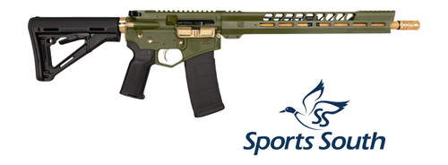 Diamondback DB15 DB175AK802 5.56 NATO Semi-Automatic Rifle with Gold and Green Cerakote