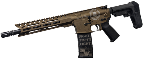 Diamondback DB15 5.56 NATO 10-Inch Pistol Trump Seal Burnt Bronze with SBA3 Brace and 30-Round Magazine