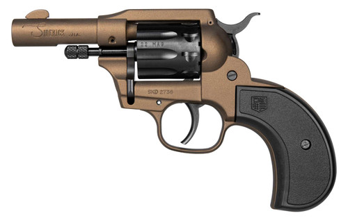 Diamondback Sidekick DB0600A071 .22 LR/.22 WMR Double/Single-Action Revolver, Midnight Bronze Cerakote