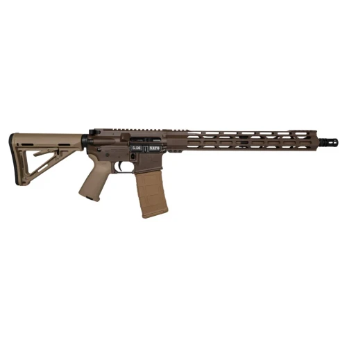 Diamondback DB15 16-Inch 5.56 NATO Semi-Automatic Rifle, Brown Cerakote with FDE Furniture, DB1717K131