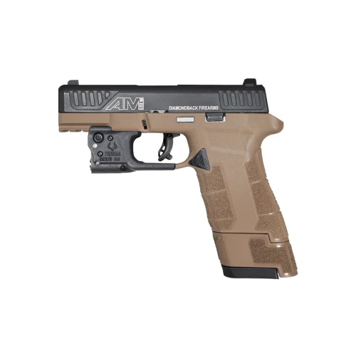 Diamondback DB0301P061 DBAM29 9mm Sub-Compact Pistol with Viridian Laser and Holster, Flat Dark Earth
