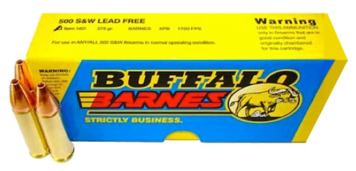 Buffalo Bore Ammunition 18D20 500 S&W Magnum 375 Grain Barnes VOR-TX XPB Lead-Free Hunting Ammunition