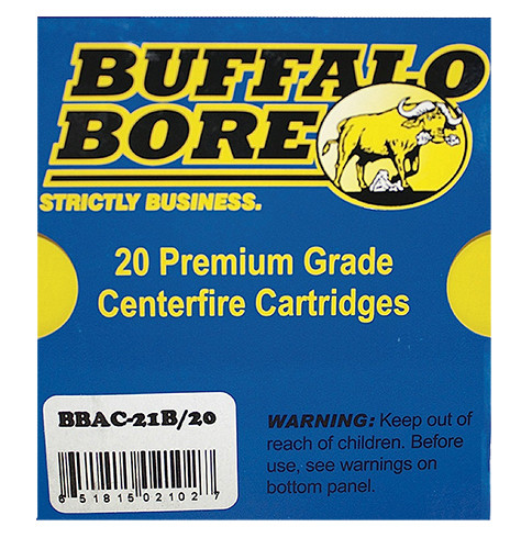 Buffalo Bore Ammunition 21B20 10mm Auto 180 Grain Jacketed Hollow Point Handgun Ammo, 20 Rounds