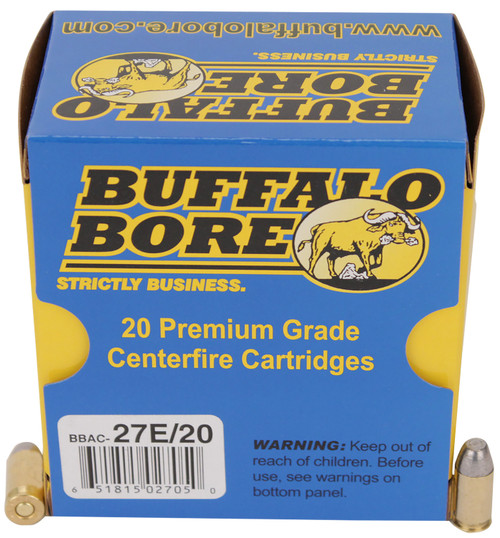 Buffalo Bore Ammunition 27E20 .380 ACP 100 Grain Hard Cast Flat Nose Handgun Ammo, 20 Rounds