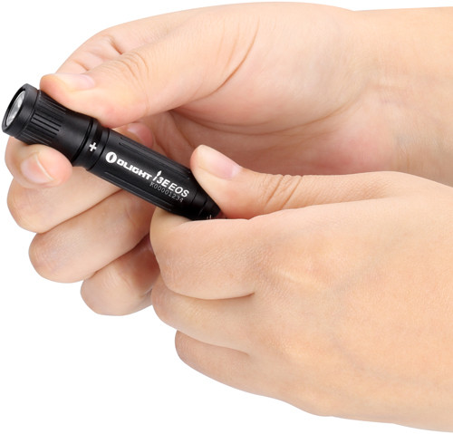 Olight I3E LED Flashlight, Black Aluminum, 50 Lumens