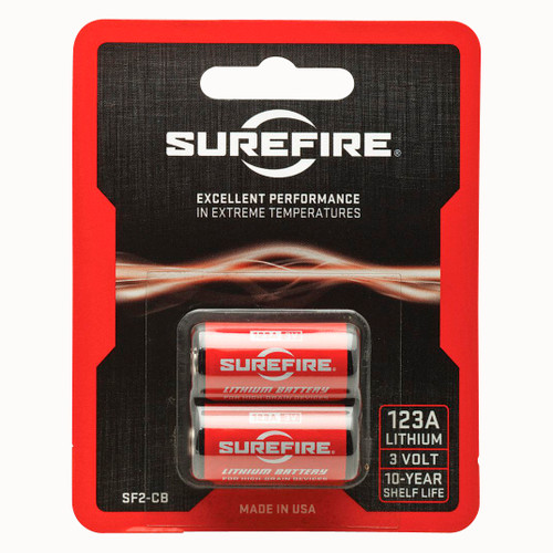 SureFire SFLFP123 Rechargeable 123A Lithium Iron Phosphate Batteries, 2-Pack