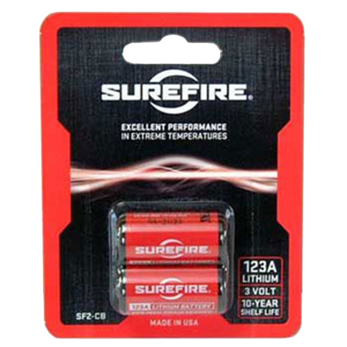 SureFire SF2CB CR123A 3V Lithium Batteries, 2-Pack