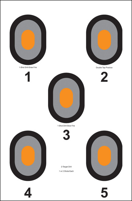 Action Target 530OC100 Center-5 Bullseye Paper Targets, 100-Pack