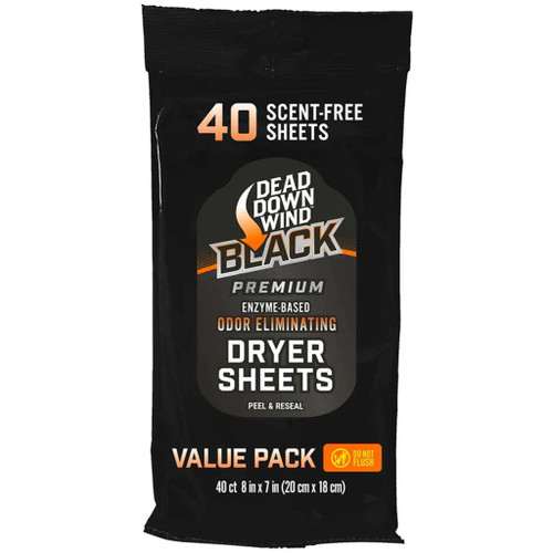 Dead Down Wind Black Premium Dryer Sheets, 40 Count