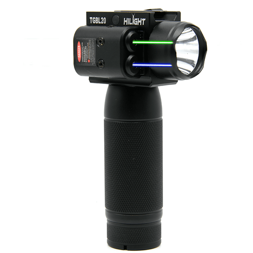 HiLight Tactical TGBL20 Rail-Mounted Tactical Fore Grip Light with Green and Blue Lasers