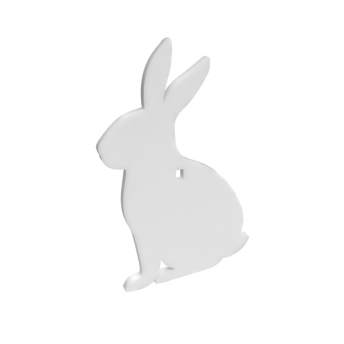 B/c Ar500 3/8" Silhouette Rabbit Wht
