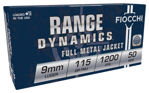 Fiocchi Range Dynamics, Fio 9ap       9mm        115 Fmj             50/20