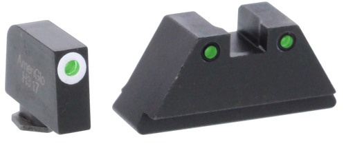Ameriglo Optic Compatible Sight Set For Glock, Amer Gl152   Xltall Glk 17-39           Grn/wt/grn