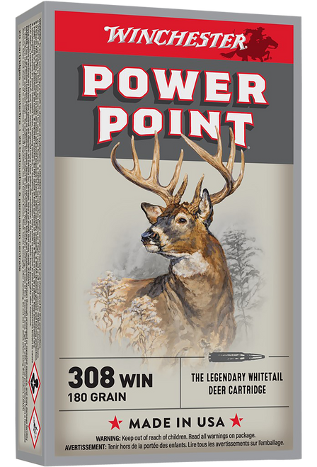 Winchester Ammo Power-point, Win X3086           308     180 Pp           20/10