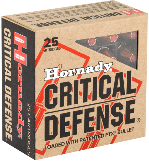 Hornady Critical Defense, Horn 90250  Critdef      9mm     115  Ftx    25/10