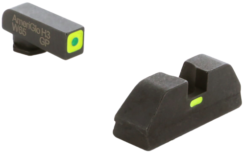 Ameriglo Cap Sight Set For Glock, Amer Gl615   Cap Sight Set Ns Glk 10/45  Grn/lm/lm
