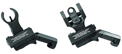 Troy Ind 45 Degree Battlesight Set- Hk Front & Round Rear, Troy Ssig-45s-hrbt-00   Offset Sight Hk Set