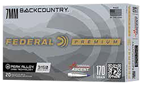 Federal Backcountry, Fed P7bceh1   7mm Backcountry 195gr Elt Hntr 20/10
