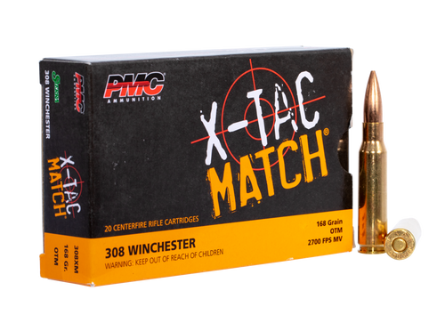 Pmc X-tac Match, Pmc 308xm    308     168 Otm Match           20/10