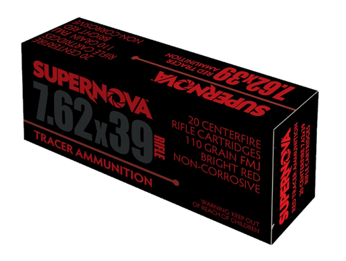 Piney Mountain Ammunition Red Tracer, Supernova Pmsn762r  7.62  124fmj Red Tracers 20/10
