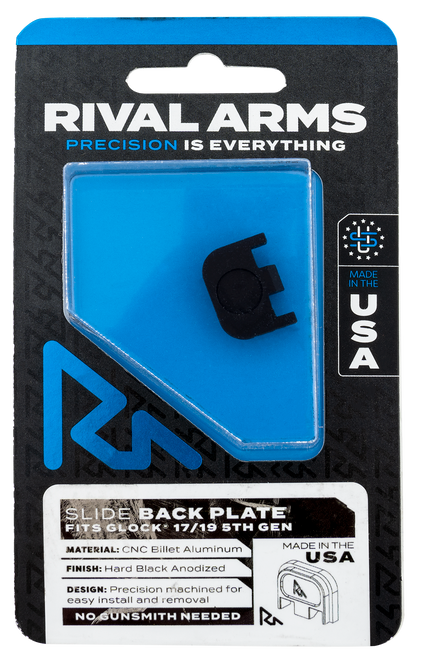 Rival Arms Slide Back Cover Plate, Rival Ra43g004a    Sld Bck Cvr Plt Glock G5 Blk