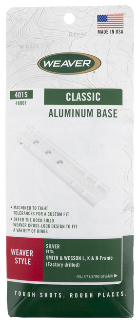 Weaver Mounts Top Mount Base, Weav 48001  401s Top Mnt Base 1pc