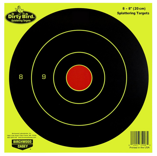 Birchwood Casey Dirty Bird, Bir 35950          Dirtybrd 8" Yelw Bullseye  50pk