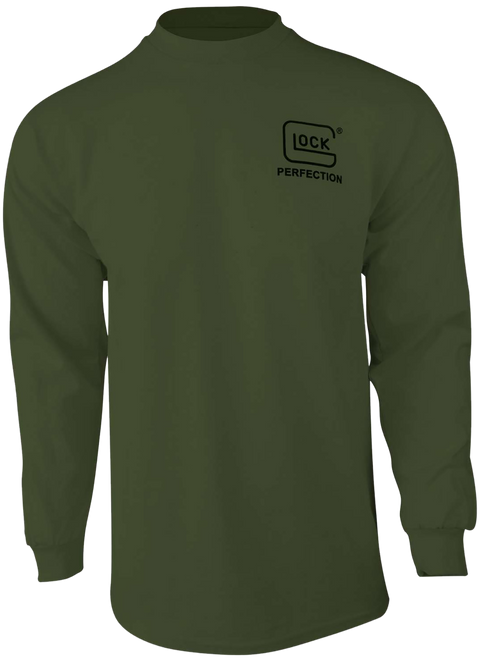 Glock Born In Austria, Glk Ap96065    Born In Austria Ls Shirt Milgrn  Sm