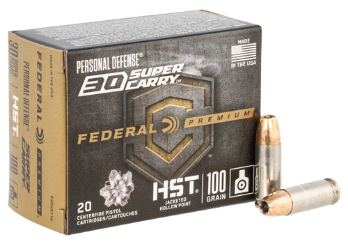 Federal Premium, Fed P30hst1s       30supcar 100 Hst Jhp      20/10
