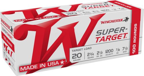 Winchester Ammo Super-target, Win Trgt207vp  Sup Tgt     20 2.75 7.5  11/8 100/2