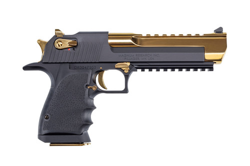 Magnum Research Desert Eagle Mark XIX 50 AE Semi-Auto Pistol with Black Finish and Titanium Gold Accents