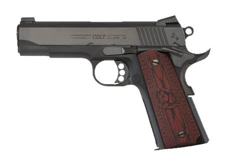 Colt Lightweight Commander 9mm Semi-Auto Pistol with Blue Finish and Black Cherry G10 Grips