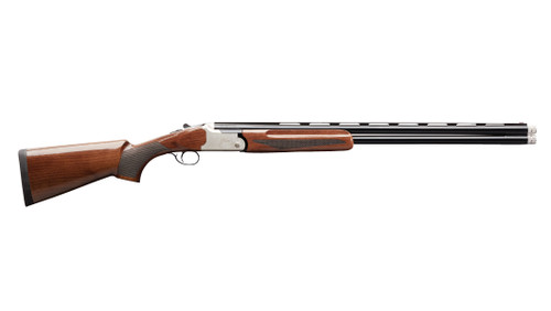 Charles Daly 202A White Over/Under Shotgun with 410 Bore Caliber and Checkered Walnut Stock