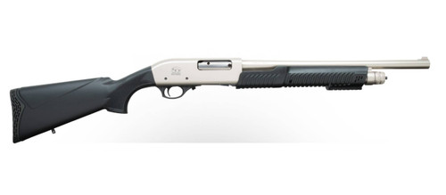 Charles Daly 301 Tactical Pump Shotgun  12 Gauge, Nickel Finish, 4+1 Capacity