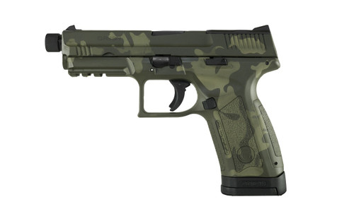 EAA Corp MC9 Disruptor 9mm Semi-Auto Pistol with Green Laser Camo Finish and 17-Round Capacity