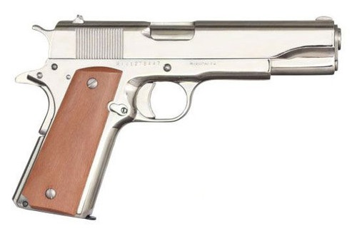 Rock Island Armory M1911-A1 GI 38 Super Semi-Auto Pistol with Polished Nickel Finish