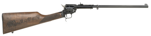 Heritage Manufacturing Rough Rider Rancher Carbine .22 LR Revolver with Walnut Stocks and Stagecoach Engraved Stock