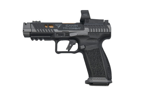 CANIK TTI Combat 9mm Semi-Auto Pistol with Smoke Cerakote Finish and Taran Tactical Enhancements HG7854SV-N
