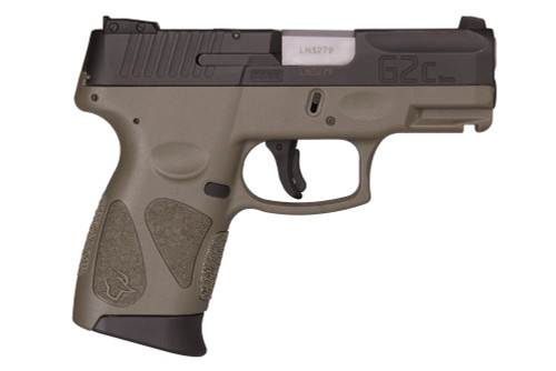 Taurus G2C 9mm Semi-Auto Pistol with OD Green Polymer Frame and 12+1 Capacity