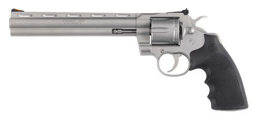 Colt Python .357 Magnum Revolver with 8-inch Bead-Blasted Stainless Steel Barrel and Black Hogue Grips
