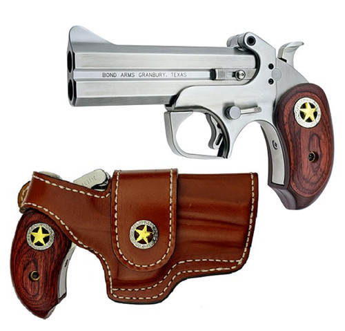 Bond Arms Rustic Ranger 45/410 Stainless Steel Handgun with Rosewood Grips
