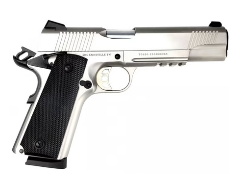 Tisas 1911 Duty SS 45 ACP Semi-Auto Pistol with Stainless Steel Finish and 3 Dot Novak Sights